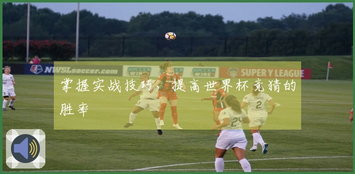 掌握实战技巧，提高世界杯竞猜的胜率